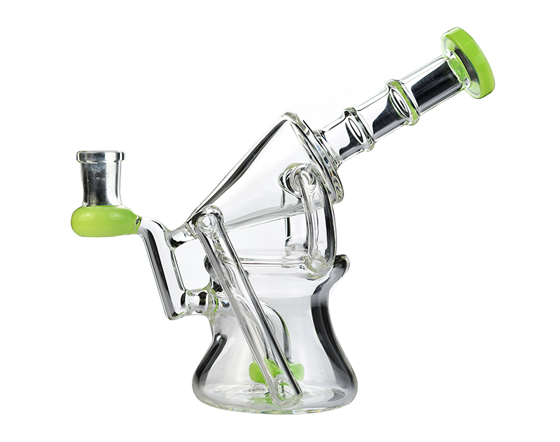 45 degree hold recycler glass water pipes kj30.2