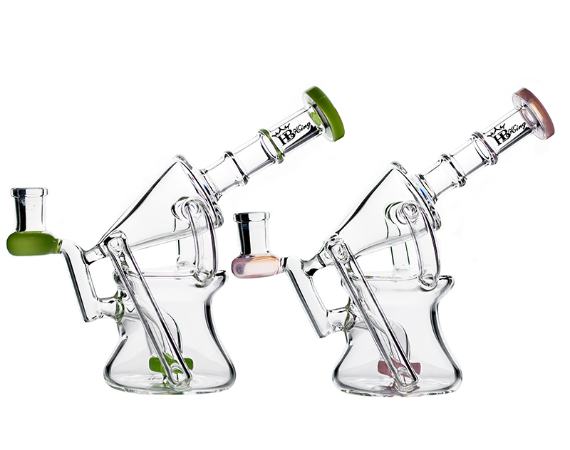 45 degree hold recycler glass water pipes kj30.4