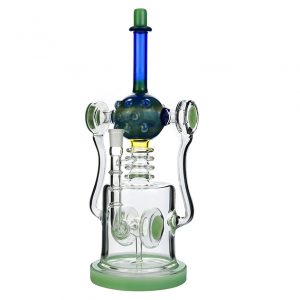 KR294 Big Base Recycler Bongs with Smoked Silver Colors