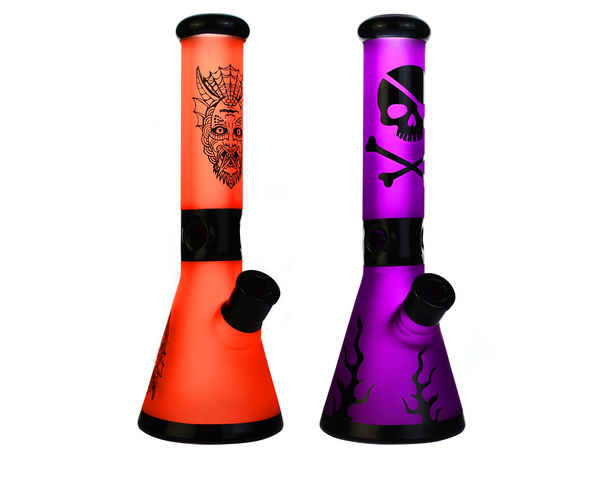 colorful paintimg straight beaker bongs kr157.2