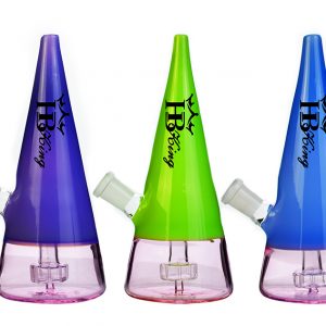 KQ21 Conical Flask Bongs with Perc