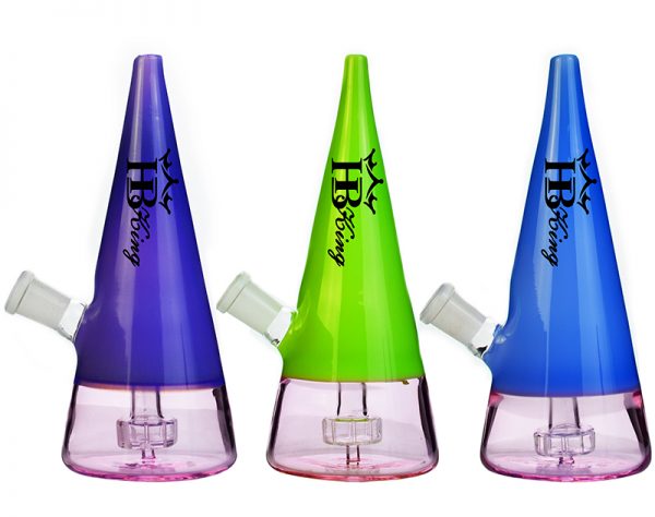 KQ21 Conical Flask Bongs with Perc