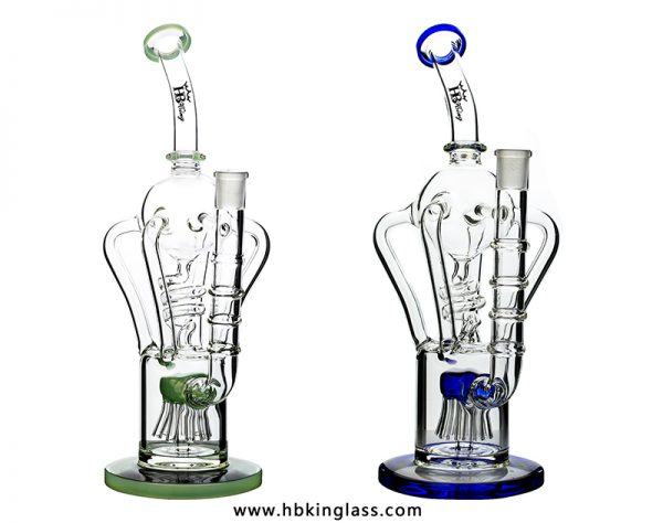 KR290-1 Lookah Design Spring Perc Recycler Bongs 1