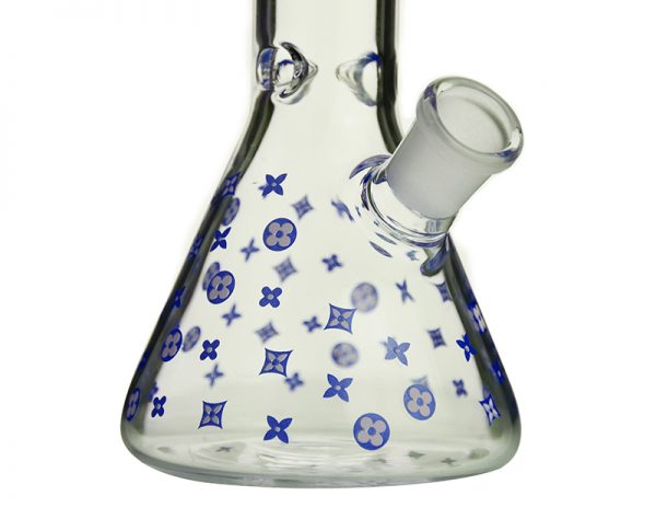 Close-up of the base of louis vuitton bongs in purple