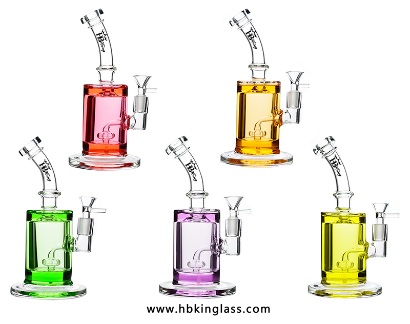 mini straight oil dab rig pipes with showerhead perc kq29.3