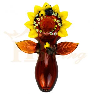 6inch colorufl sunflower hand pipes 33