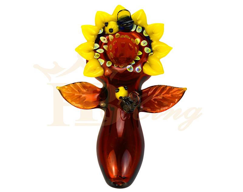 6inch colorufl sunflower hand pipes 33