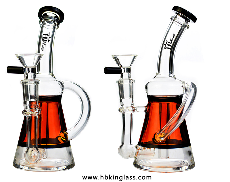 kj4-1 hbkingbottle style recycler bong with line design kj14-1