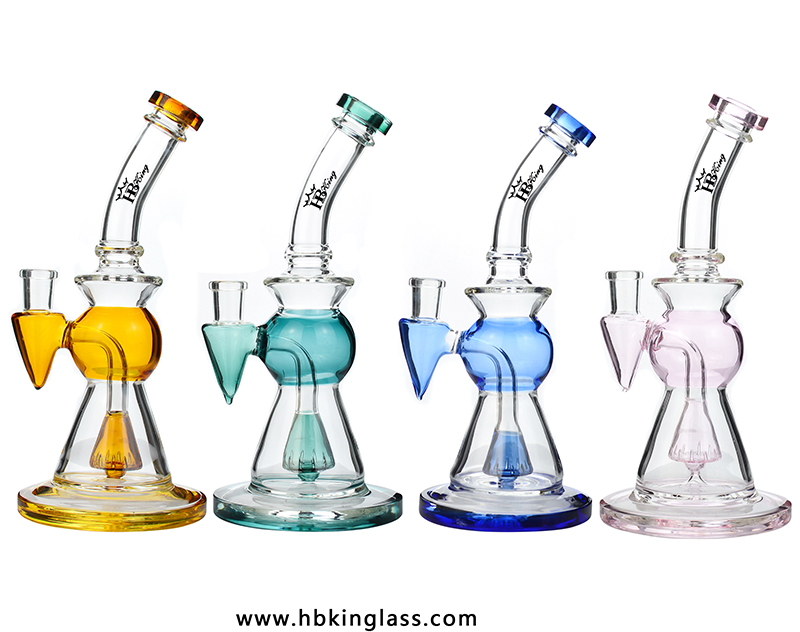 kr103 hbking vase design colorful small oil rig bongs kr103