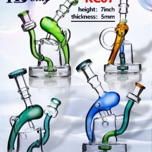 KC07 Beautiful Recycler Bongs colorfully Water Pipes