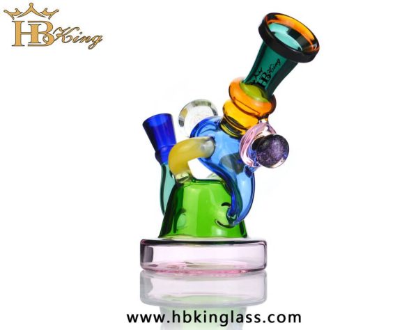 KP25 7inch coloful recycler glass bongs