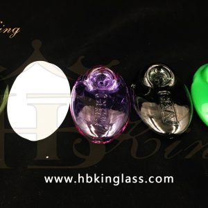 KQ34 High Borosilicate Glass Oval Hand Pipes