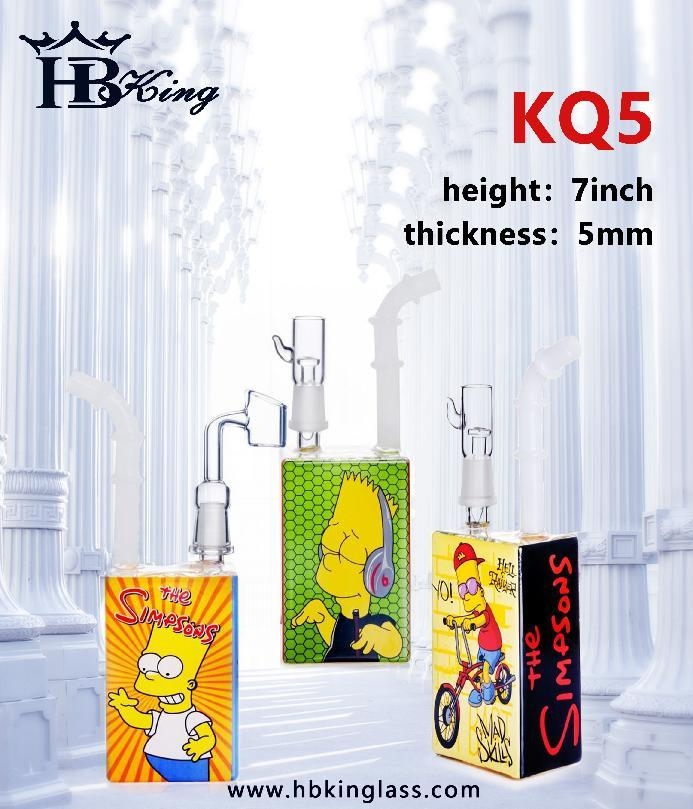 KQ5 Popular Mini Glass Bongs Simpsons Bongs