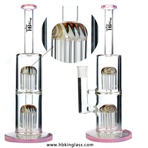 KR284 Double Filter Bongs Arm-Tree Percolation Water Pipes