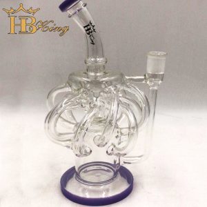 KR345 Curved Tubules Recycler Bongs