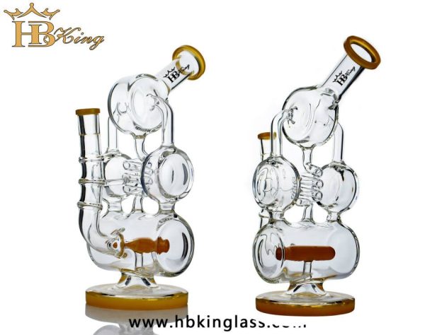 Spiral cyclinder recycler bong