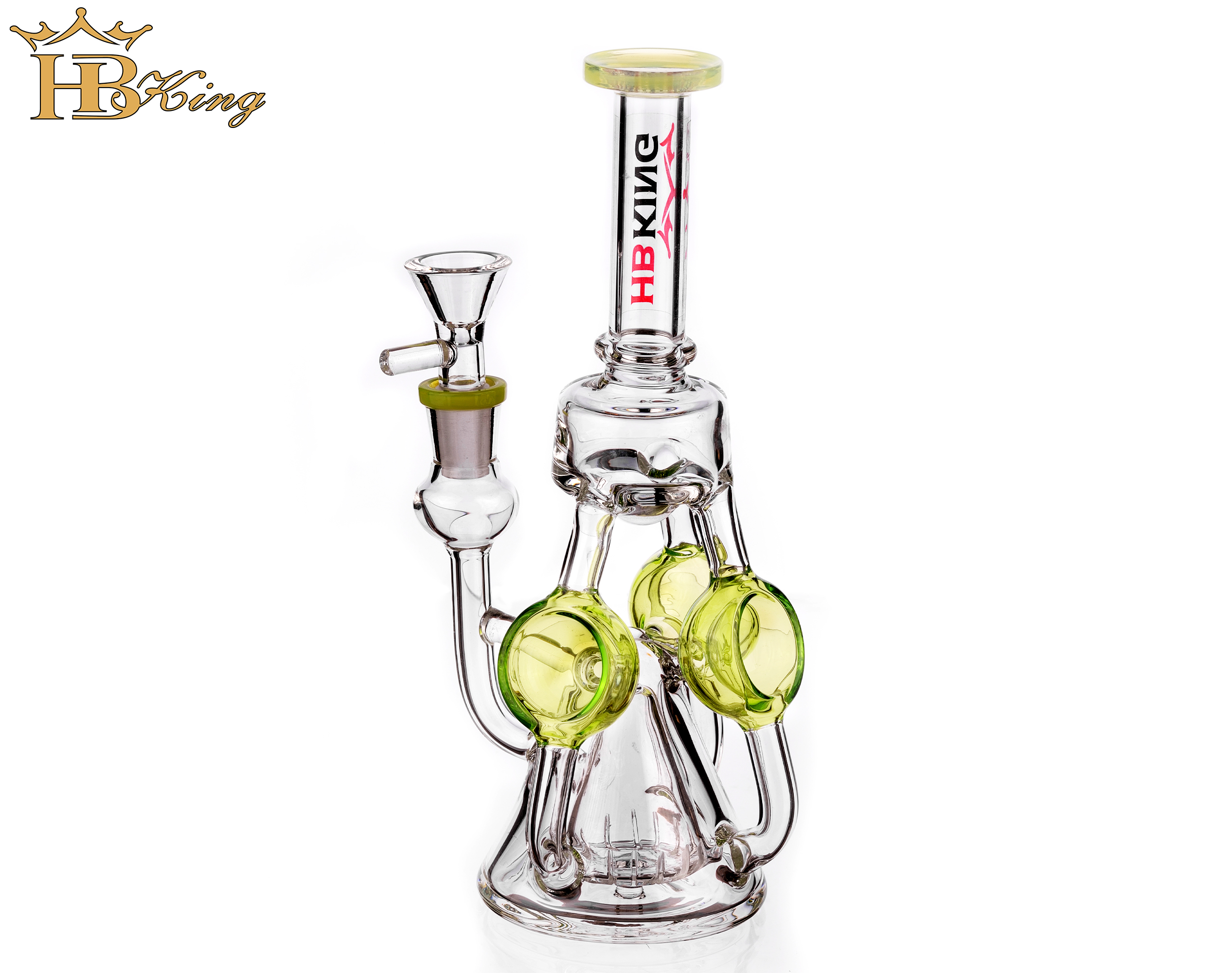 K828 8.5-inch Eiffel Tower Clear Recycler Bong