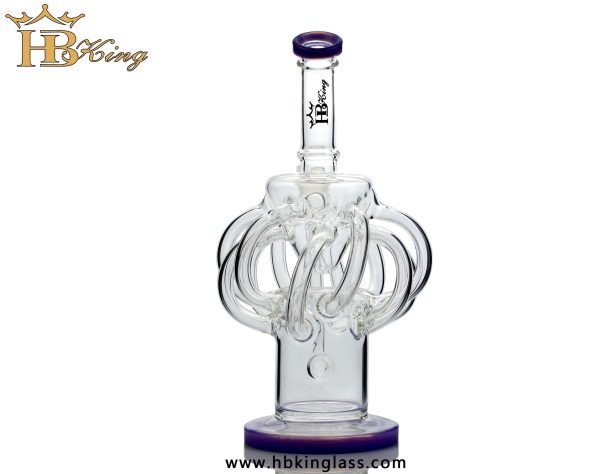 hourglass shape with multipe recyclers bong