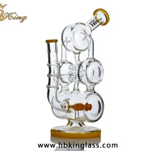 KR308 2023 newest thick Spiral cyclinder recycler bongs