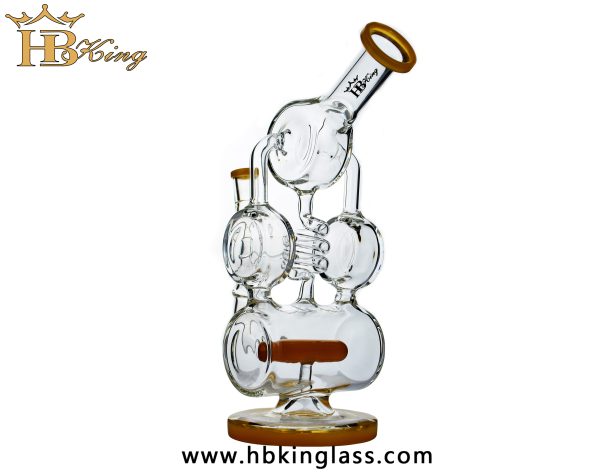 KR308 2023 newest thick Spiral cyclinder recycler bongs