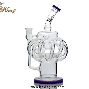 hourglass shape with multipe recyclers bong