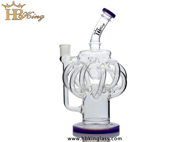 hourglass shape with multipe recyclers bong