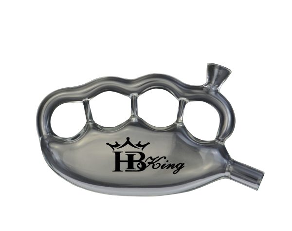 KQ63 Brass Knuckles Pipe Modern Mini Glass Bong
