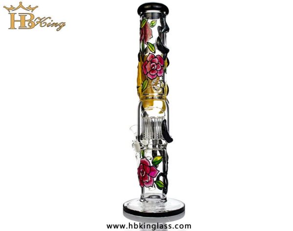 HP2 Straight 3D Skull Design High Quality Bongs 3