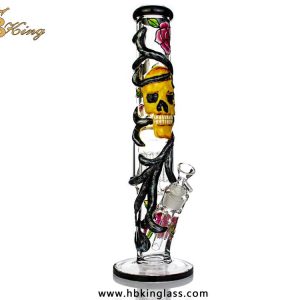 HP2 Straight 3D Skull Design High Quality Bongs 1