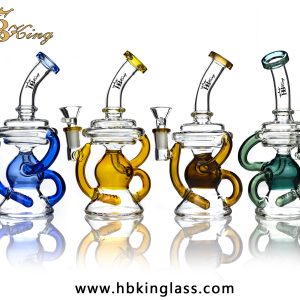 KT73 8.5 inch Inline Perc Recycler Durable Glass Bongs