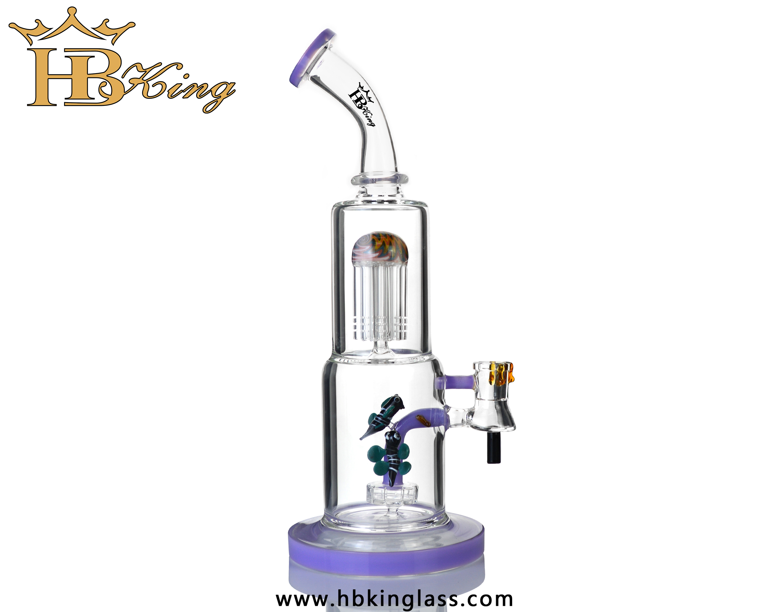 KR315 Straight Bong with Double Showerhead Perc 1