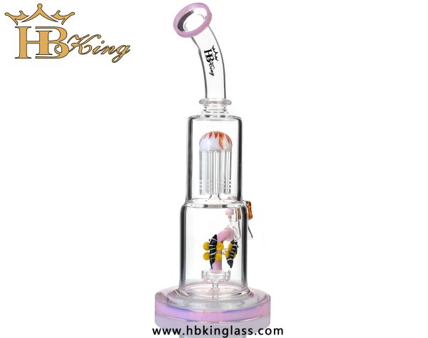 KR315 Straight Bong with Double Showerhead Perc 4