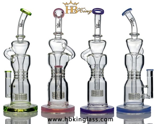 big size recycler glass water pipe
