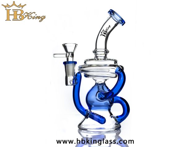 KT73 8.5inch Inline Perc Recycler Smoking Pipe 2