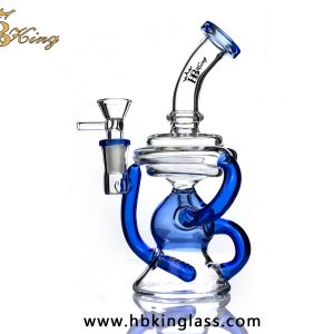 Recyler smoking pipe with inline perc