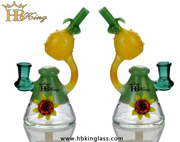 KP32 8-inch Sunflowers And Pineapple Smoking Bong 2