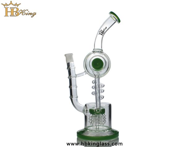 spiral recycler glass water pipe