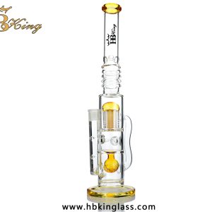 KR343 17-inch Double Jellyfish Glass Heavy Bong 1