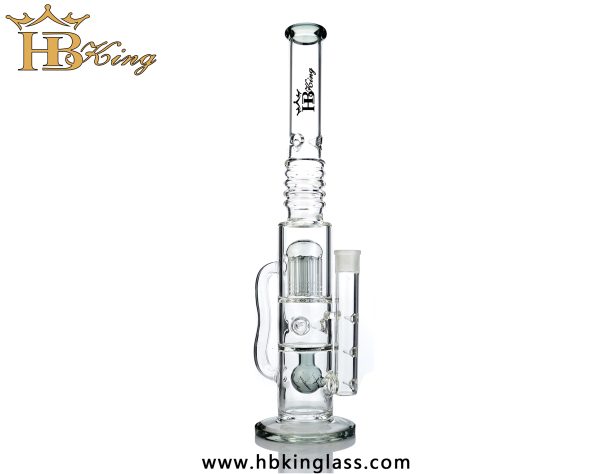 KR343 17-inch Double Jellyfish Glass Heavy Bong 3