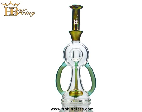 electroplate color recycler glass water pipe