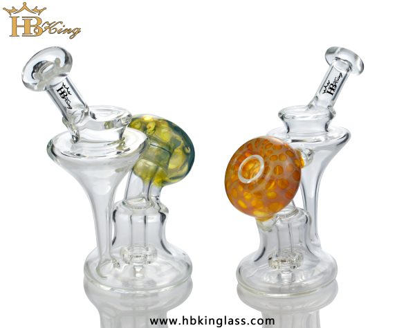 6inch small size donut recycler bong