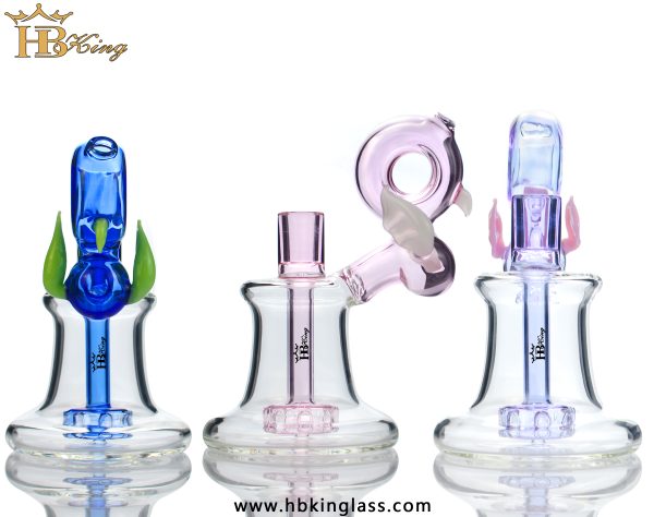 KR366 6.2-inch Showerhead Perc Rig Recycler Bong 3