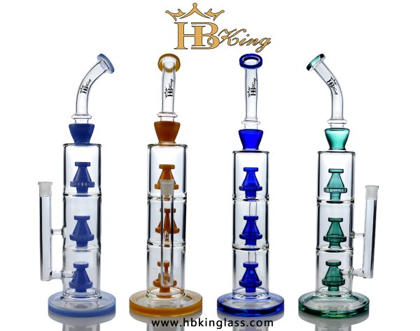 KR381 Christmas tree percolator heave straight bong 3