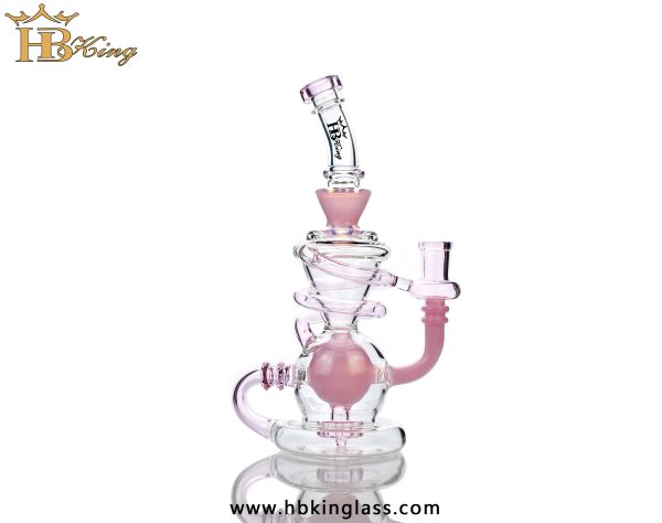 KR389 9-inch 2023 Newest Spiral Perc Recycler Bong 2