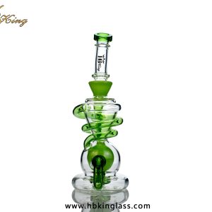 KR389 9-inch 2023 Newest Spiral Perc Recycler Bong 1