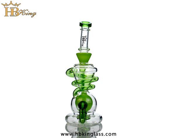 KR389 9-inch 2023 Newest Spiral Perc Recycler Bong 1