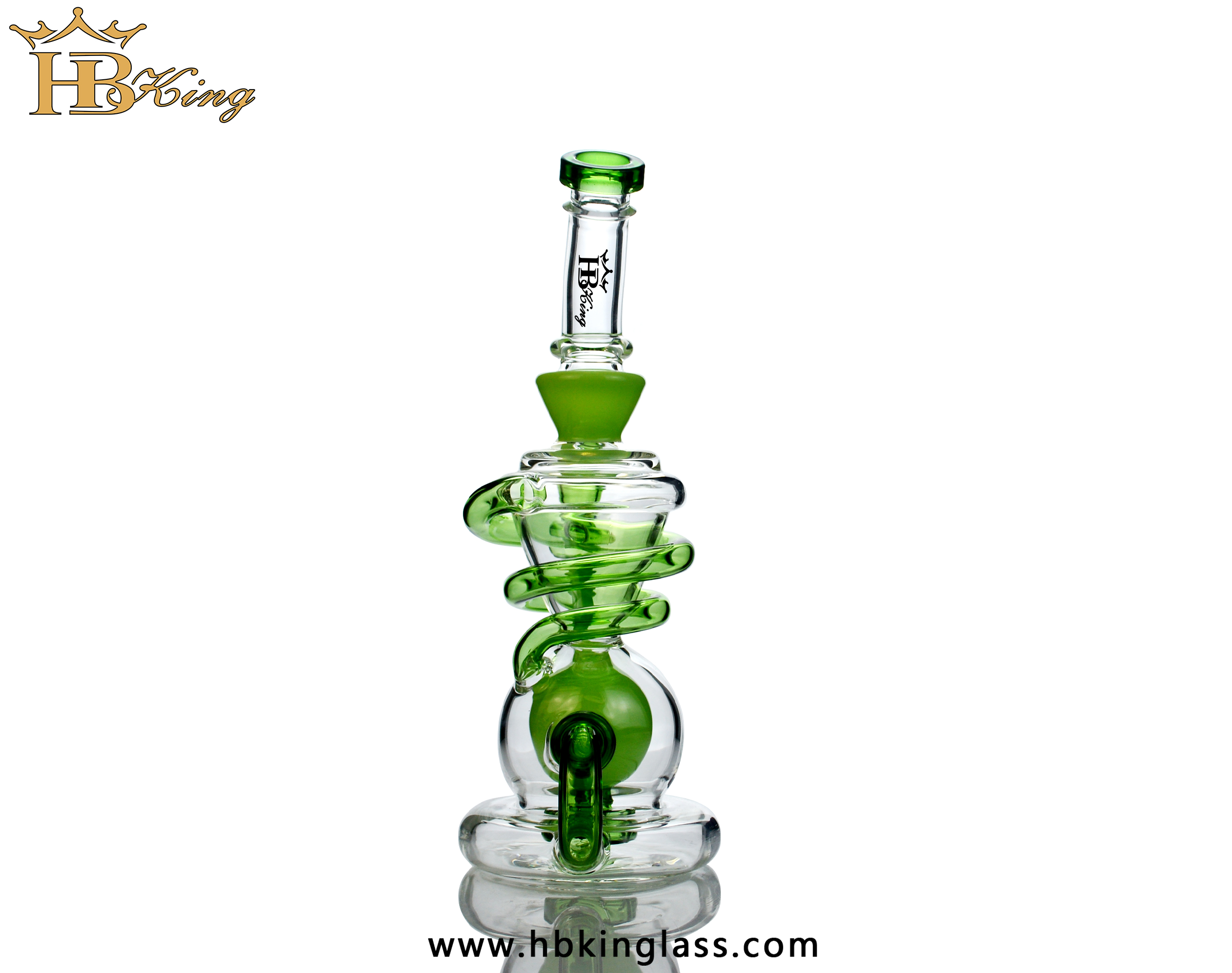 KR389 9-inch 2023 Newest Spiral Perc Recycler Bong 1