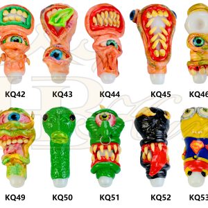 KQ41-KQ54 New Design 3D Monster Eye Painting Hand Pipe 1