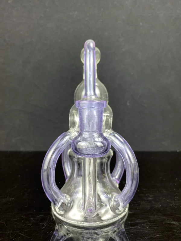 8-inch light blue recycler bong back picture