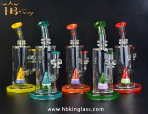 KR340 2 The Heavy Bongs Colored Base Straight Tube Dab Rig: Perfecting the Dabbing Experience